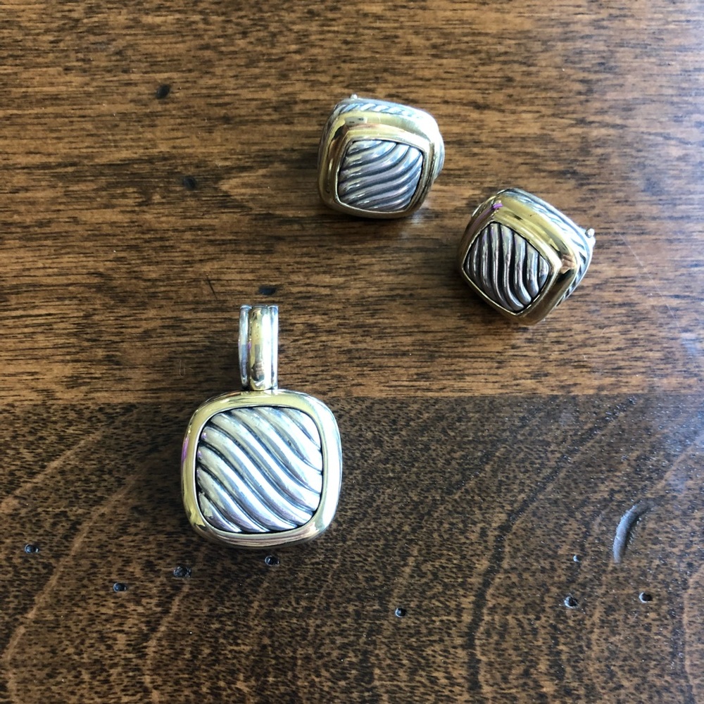 David Yurman Pendant and Earring Set